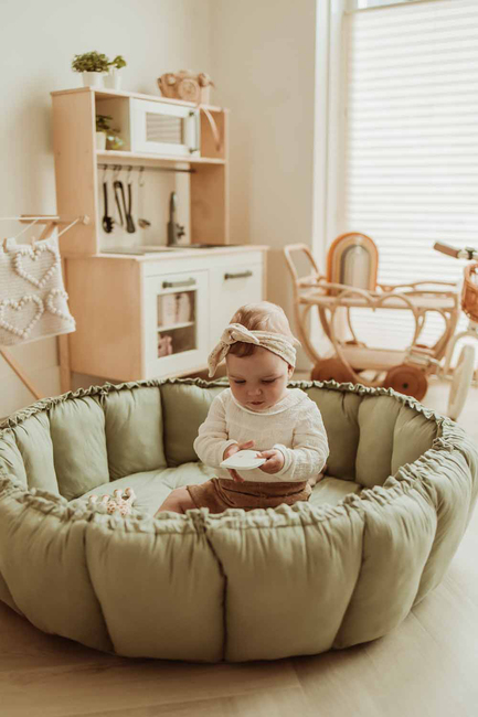 Play&Go Organic Bloom Legetæppe, Meadow Green