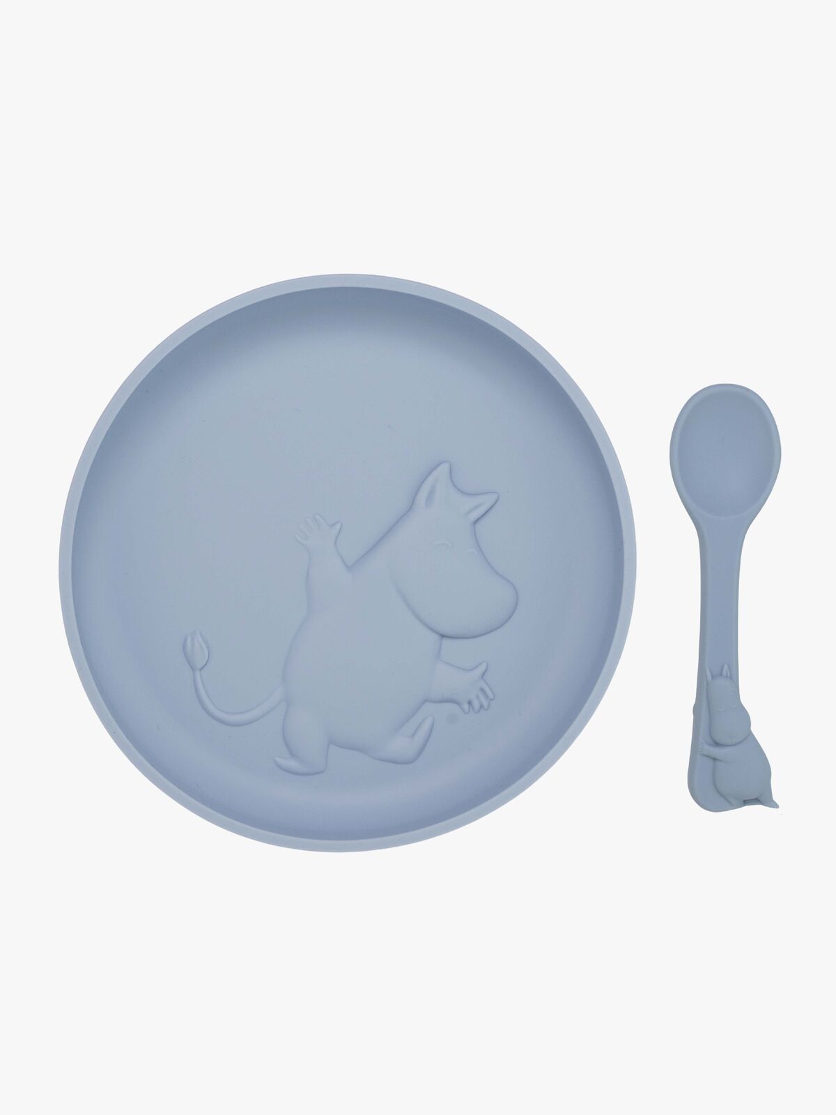 Mumitroldene Spisesæt Silikone, Sky Blue