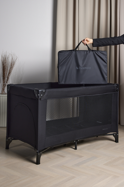 Beemoo CARE QuickFold Weekendseng inkl. Madras, Black