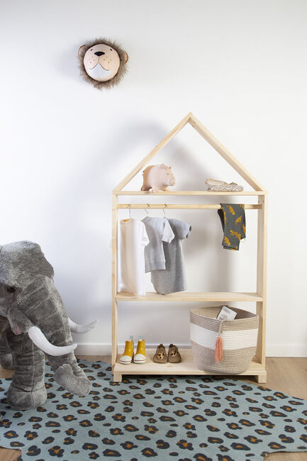 Childhome Gulvtæppe Leopard 145 x 160, Blue