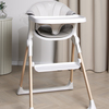 Beemoo CARE Harmony Højstol inkl. Hynde, White/Wood/Beige
