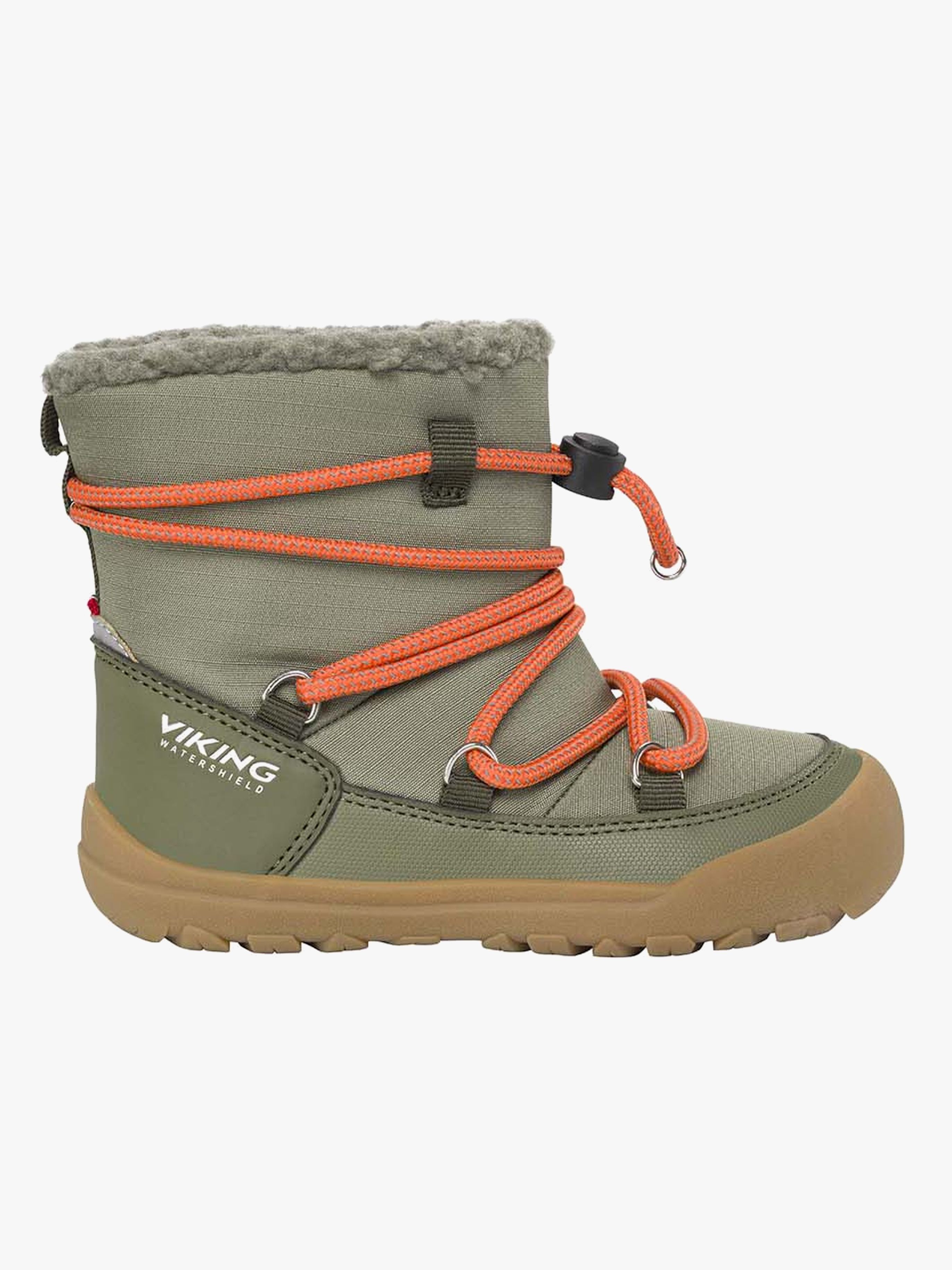 Viking Birch Barefoot WP Pull-On Vinterstøvler, Olive, 24