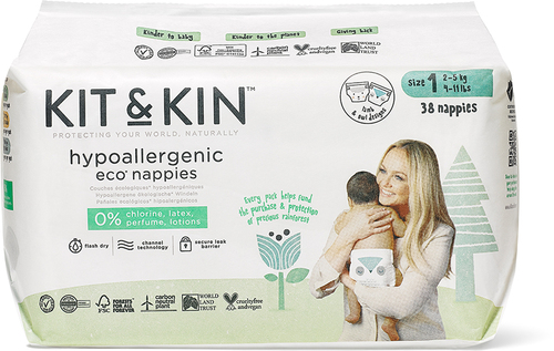 Kit & Kin Eco Bleer Str. 1 2-5 kg 38-pak