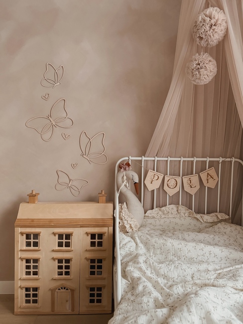 lis wycina Butterflies Vægdekoration Træ