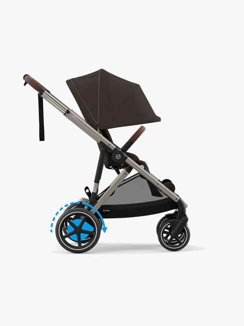 Cybex e-GAZELLE S Klapvogn, Taupe/Chocolate Brown