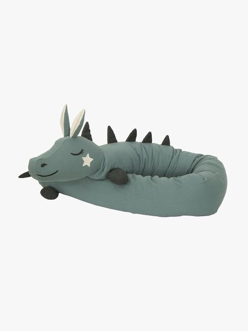 Roomate Long Dragon Crib Bumper, Sea Grey