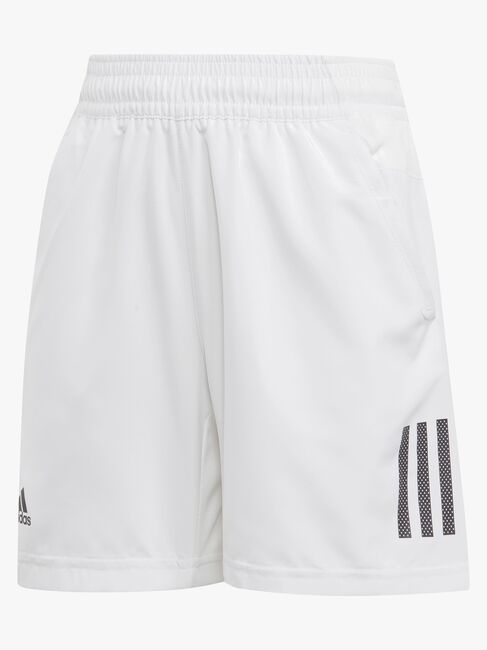 Adidas Boys Club 3-Stripes Shorts, White