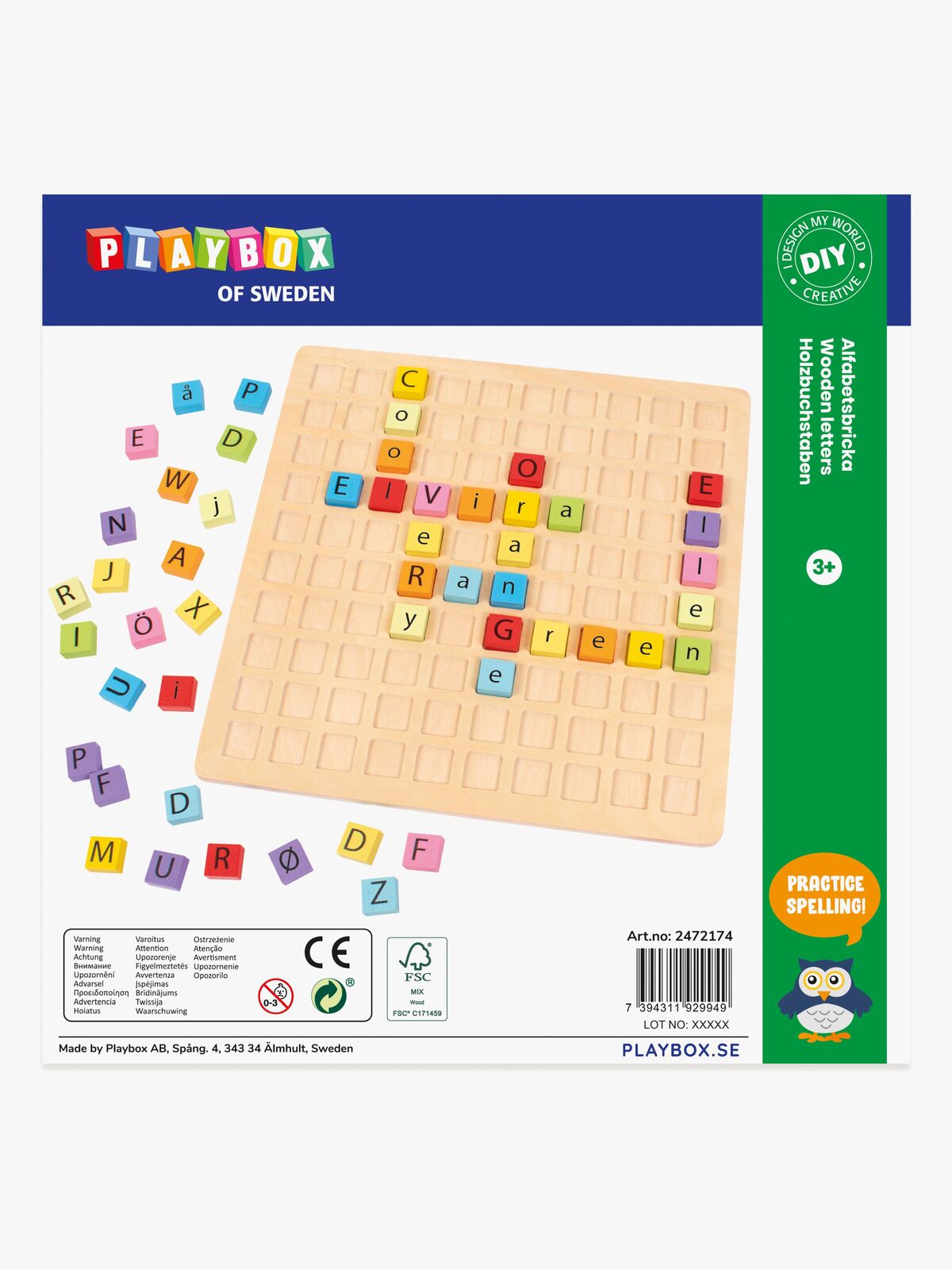 Playbox Alfabetbræt 100 Bogstaver