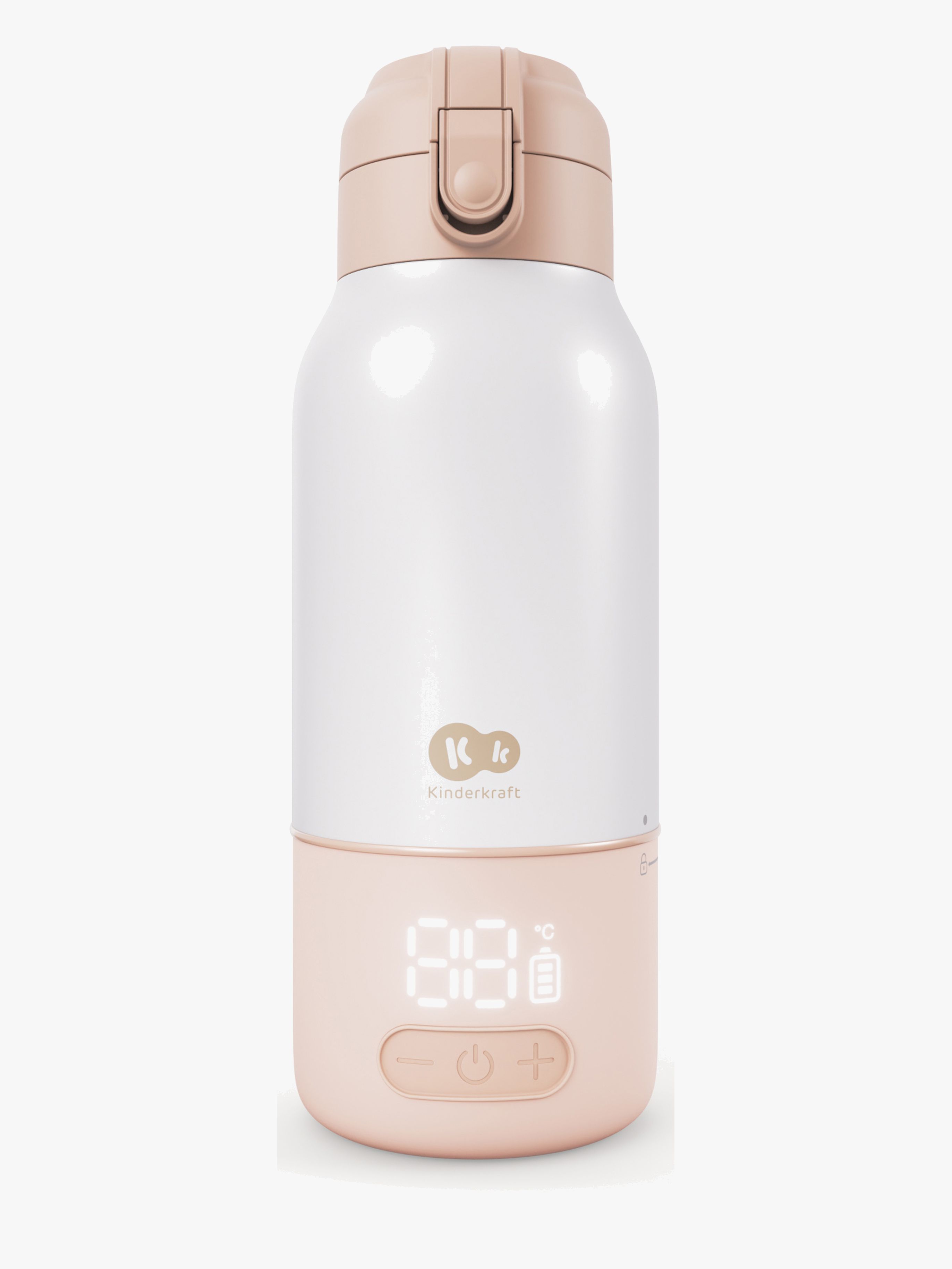 Kinderkraft Gaja Bærbar Flaskevarmer 2-in-1 Termokande, Beige