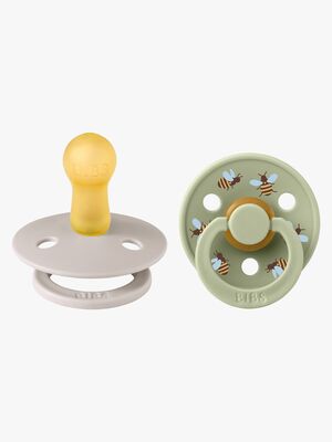 BIBS Studio Colour Bumblebee Sut 2-pak Latex Str. 2, Mushroom