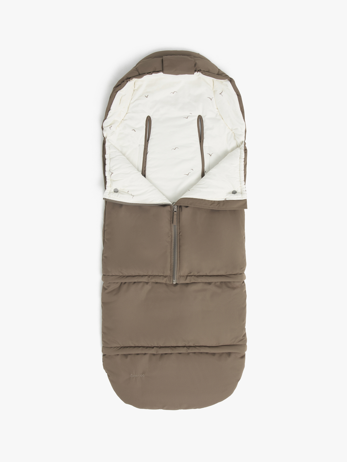 Beemoo Light Kørepose inkl. Forlængerdel, Taupe Swallow