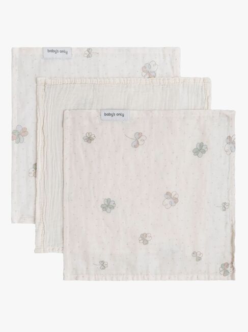 Baby's Only Tender Bomuldsstofble 3-pak, Linen/Clover