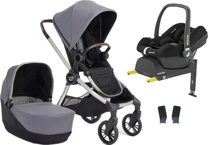 Baby Jogger City Sights Duovogn inkl. Maxi-Cosi CabrioFix i-Size Autostol Baby & Base, Dark Slate