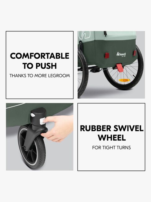 Hauck Dryk Duo Plus Cykelanhænger, Dark Green