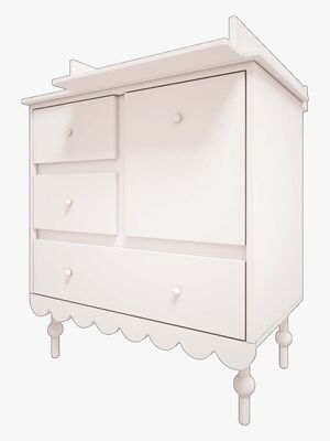 Wood Luck Babushka Kommode &  Puslebord, Hvid