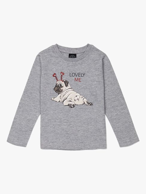 Luca & Lola Dalenna Langærmet T-shirt, Grey Melange