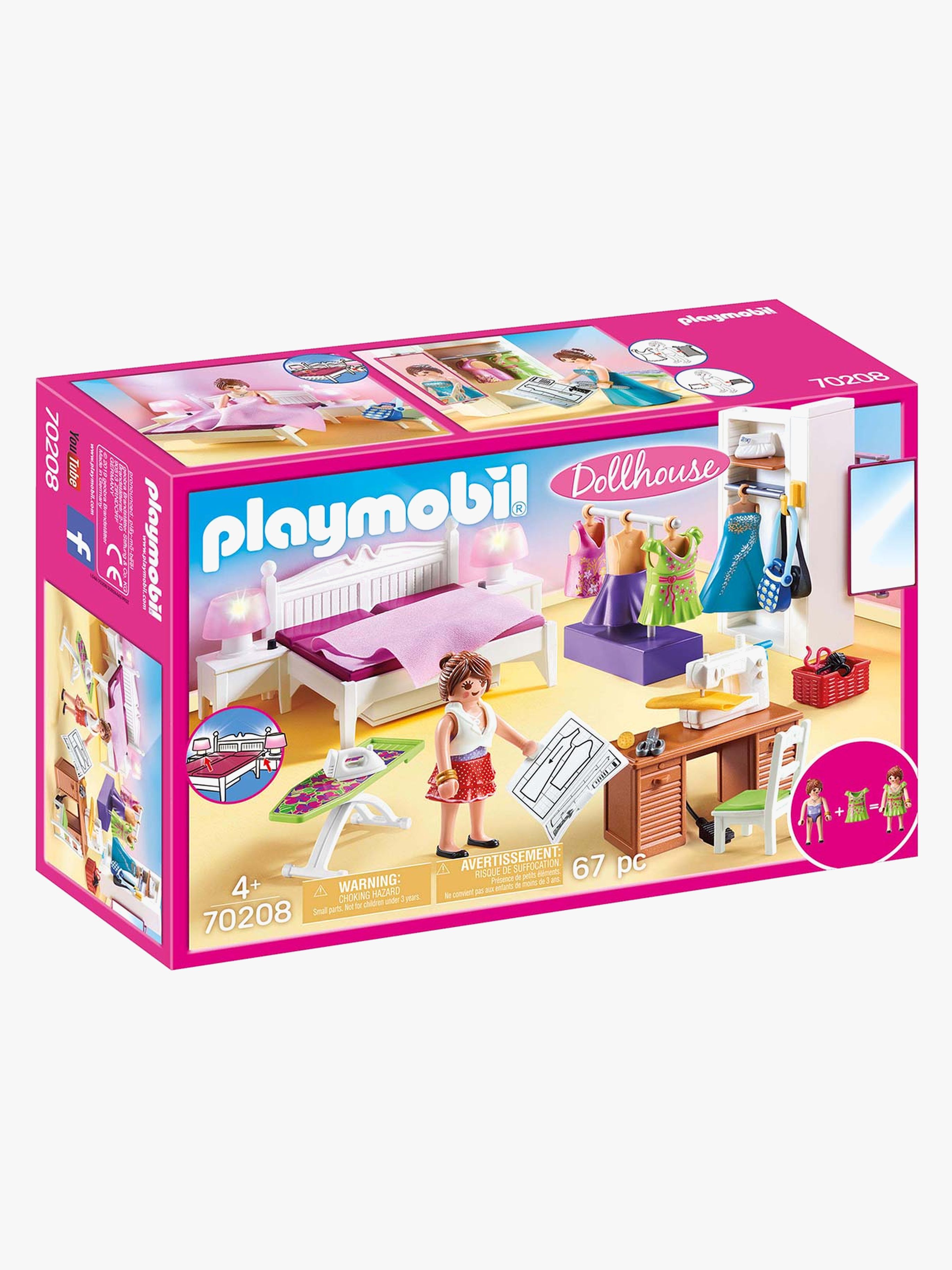 Playmobil 70208 Dollhouse Soveværelse Med Syhjørne