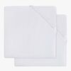 Jollein Formsyet Lagen 2-pak Bomuld 40 x 80 cm, Hvid