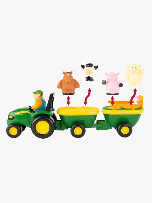 John Deere Dyr Lyde Traktor med Bondegårdsdyr