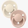 BIBS Sut De Lux 2-pak Silicone, Ivory/Blush
