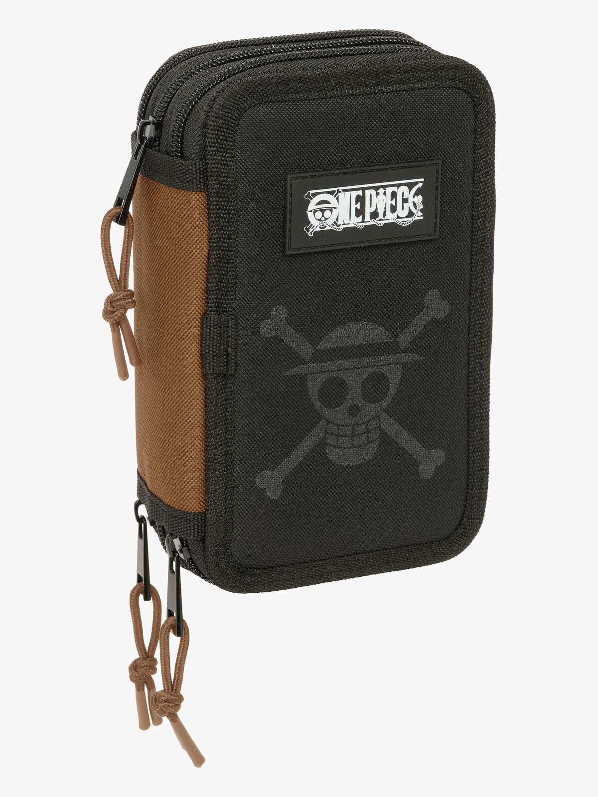 One Piece  Fyldt Penalhus med 3 Rum 37 Dele, Sort