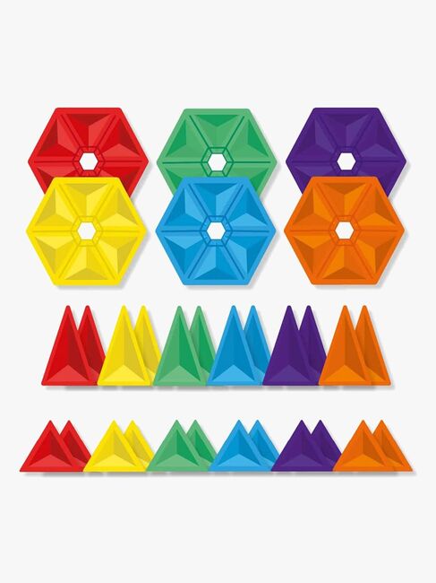 Connetix Magnetiske Byggeklodser Rainbow Geometry 30 Dele