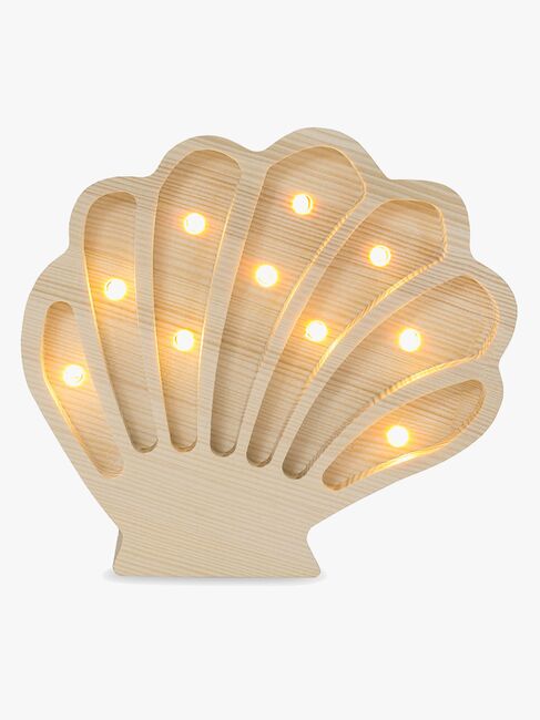 Little Lights Lampe Muslingeskal, Coastal Wood