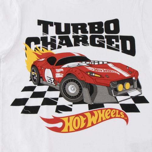 Hot Wheels T-shirt, Hvid