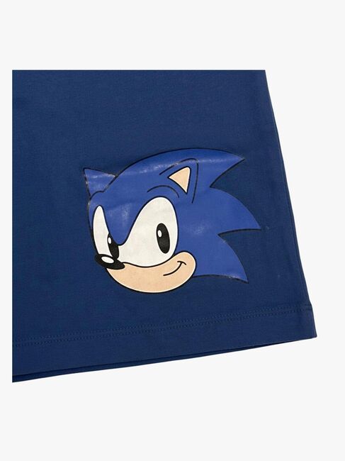 Sonic T-shirt & Shorts Sæt, Blå