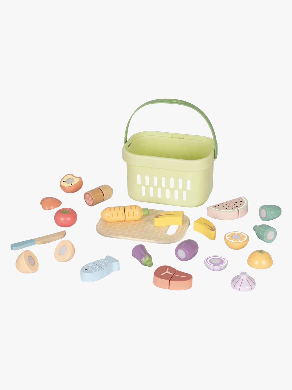 Tooky Toy Cutting Spisesæt, Grøn