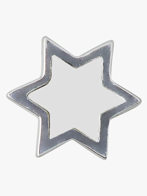 Design Letters Enamel Star Charm Silver