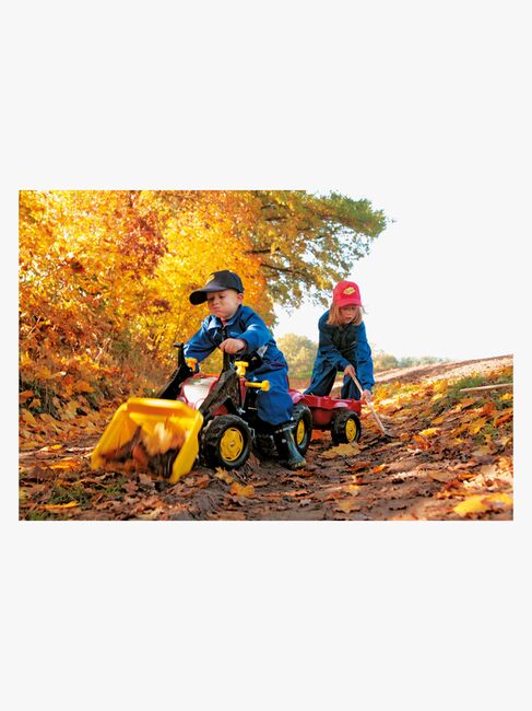 Rolly Toys Kid-X Pedaltraktor med Skovl og Anhænger, Rød