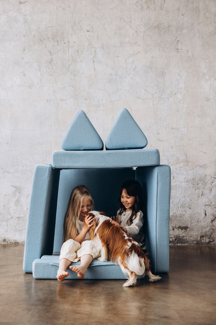 Shappy Play Bygbar Sofa 160x80 cm, Sky Blue