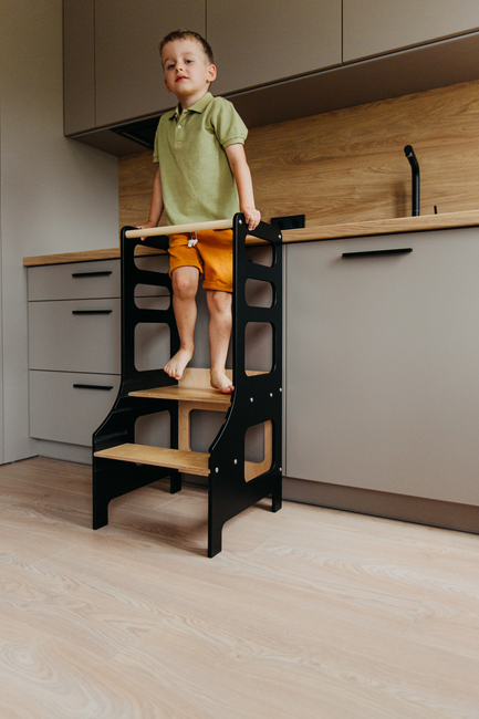 Duck Woodworks Justerbart Læringstårn, Sort