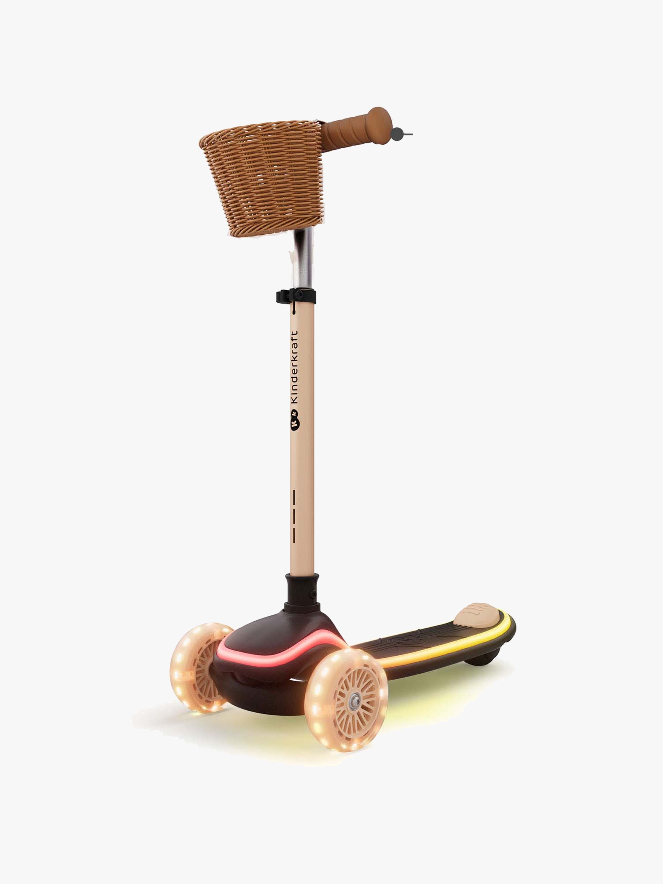 Kinderkraft Raket Up Sammenklappelig 3-hjulet Løbehjul, Beige