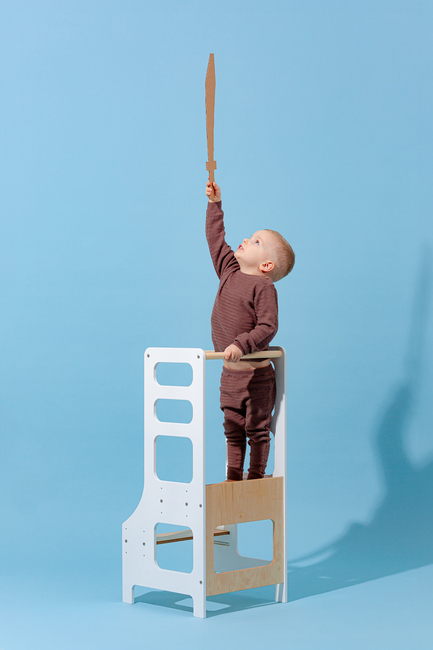 Duck Woodworks Justerbart Læringstårn, Hvid