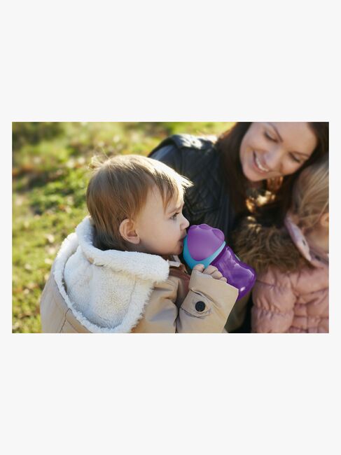 Philips Avent Sugerørskop m. Håndtag 200ml, Lilla/Turkis