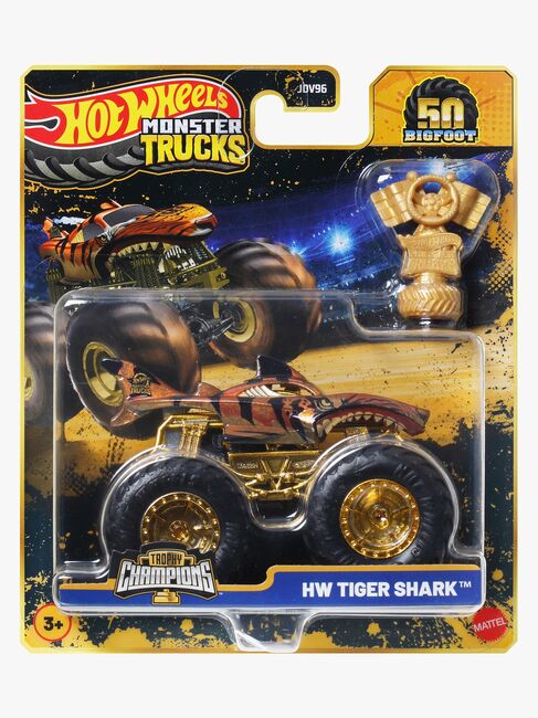 Hot Wheels Monstertrucks Bigfoot Trophy Champions Bil Blandet Udvalg