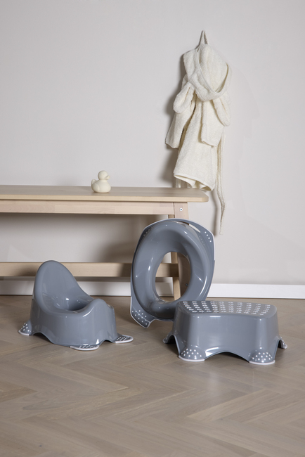 Beemoo CARE Anti-Slip Potte, Toiletsæde & Skammel, Grå