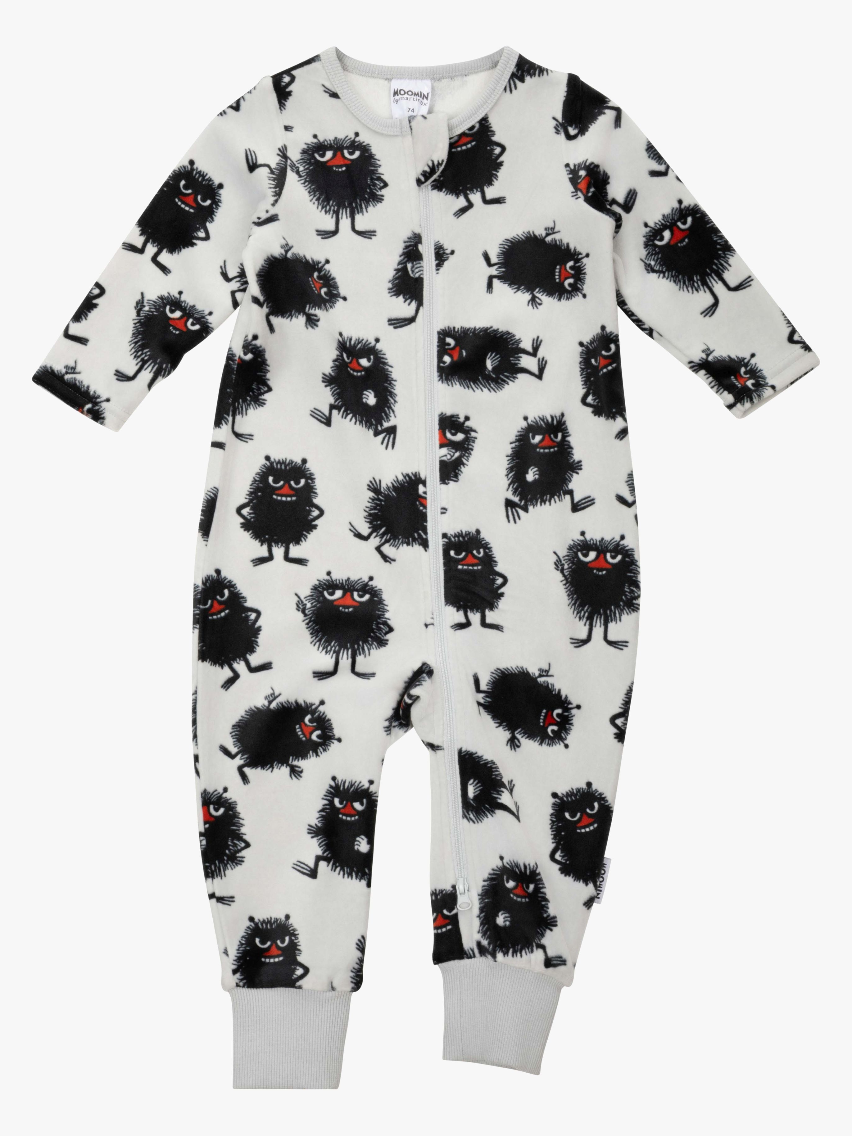 Moomin by Martinex Pigg Velourpyjamas Baby, Grå, 80