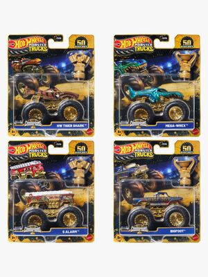 Hot Wheels Monstertrucks Bigfoot Trophy Champions Bil Blandet Udvalg