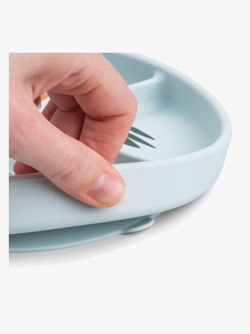 Done By Deer Playground Stick & Stay  Opdelt Silikonetallerken, Blue