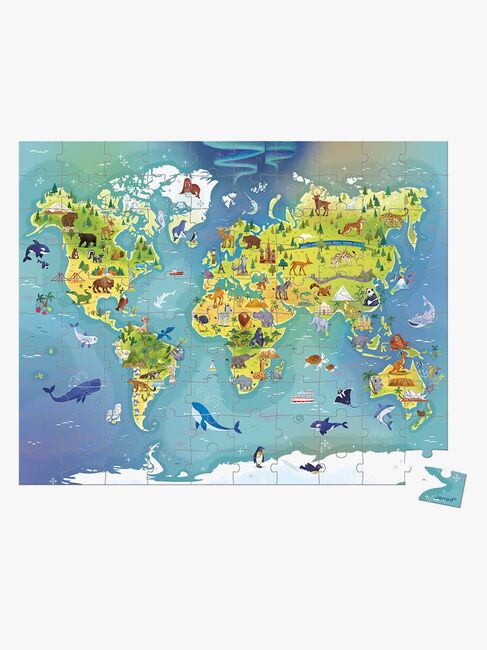 Janod Puslespil Verdenskort 100 Brikker