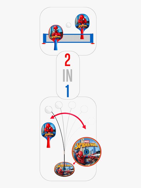 Marvel Spider-Man 2-i-1 Bordtennis Sæt
