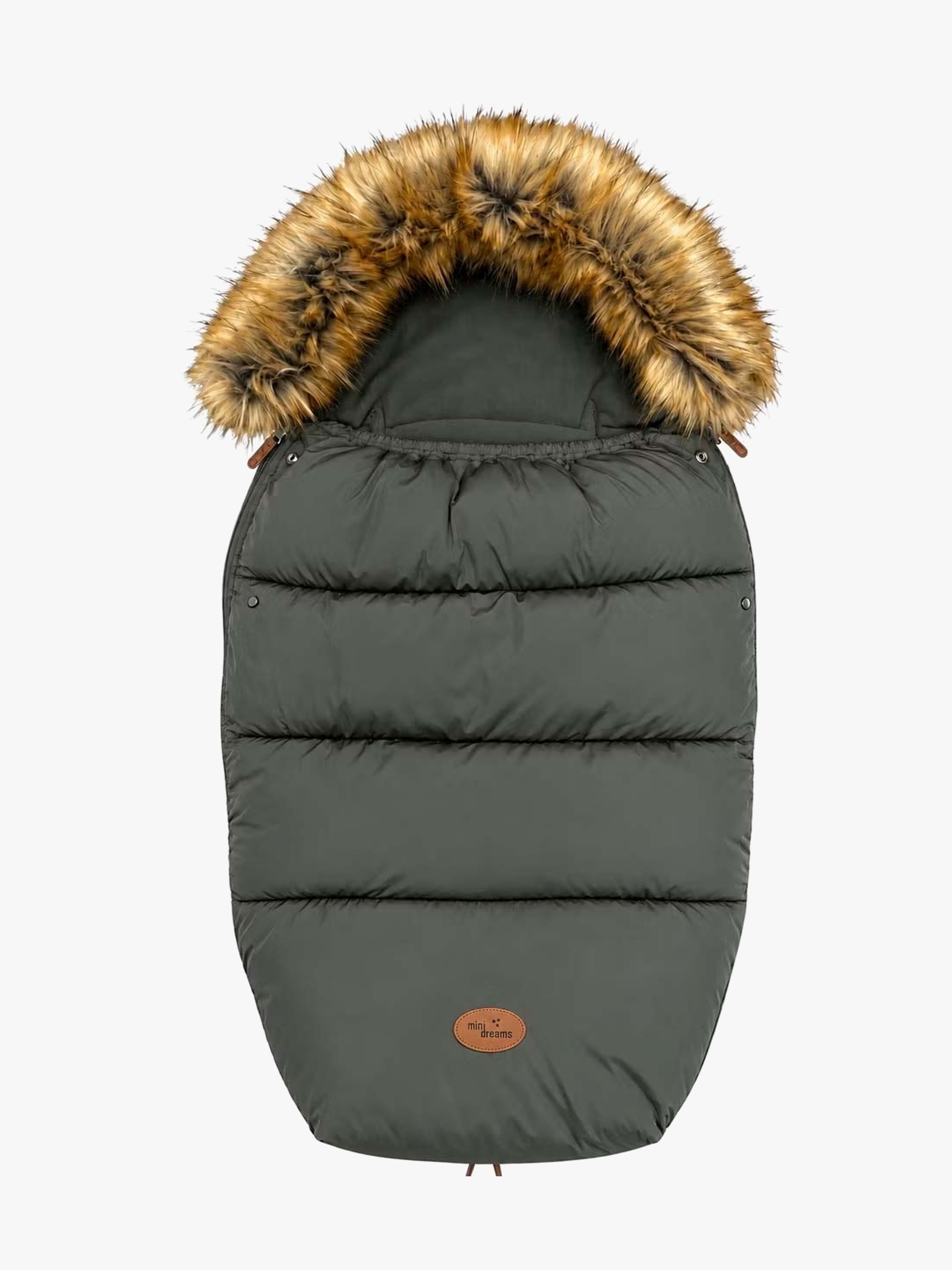 Mini Dreams Fleece Kørepose, Oliven/Pels