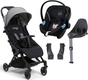 Beemoo Easy Fly Lux 3 Klapvogn inkl. Cybex Aton M Autostol Baby + Base, Grey Mélange