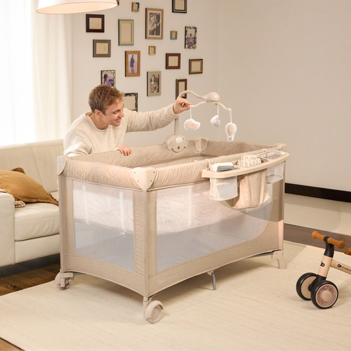 Kinderkraft LEODY UP Weekendseng, Beige