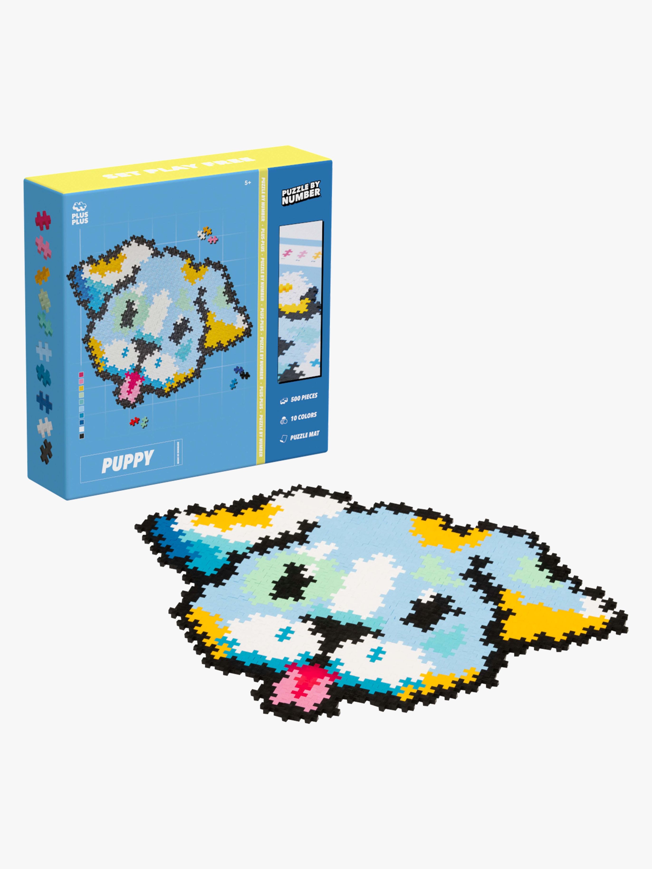 Plus-Plus Puzzle By Number Byggesæt Hundehvalp 500 Dele