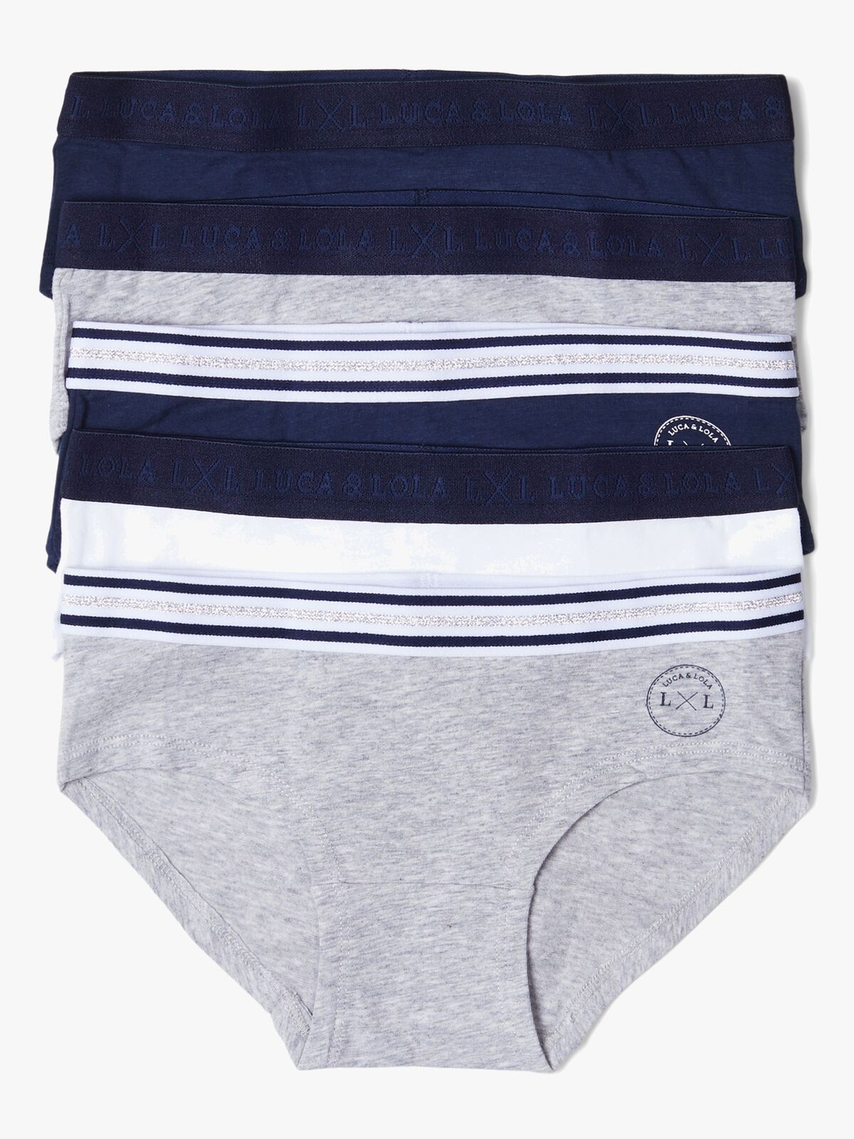 Luca & Lola Claudia Hipsterunderbukser 5-pak Navy/Grey