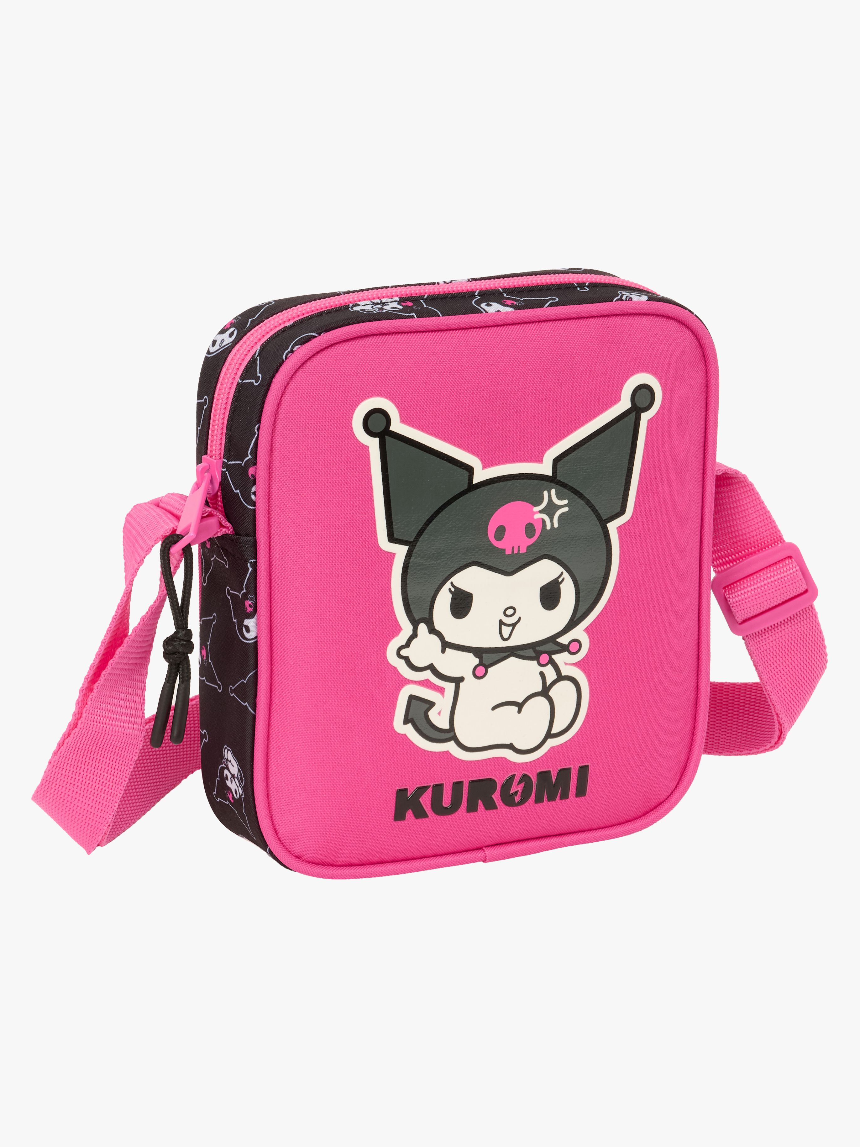 Hello Kitty Kuromi Skuldertaske, Lyserød/sort